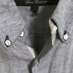 Grey long sleeve button down